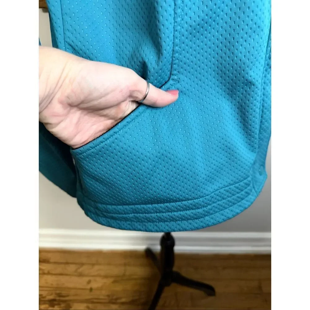 Fila Women's Soft Shell Long Sleeve Mock Neck Full Zip Jacket Turquoise Medium